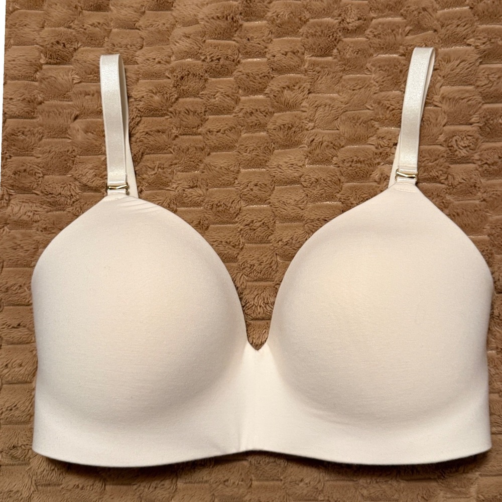 ThirdLove 24/7 Pima Cotton Wireless Bra Bone Off White 34D Comfort Everyday - Picture 2 of 7